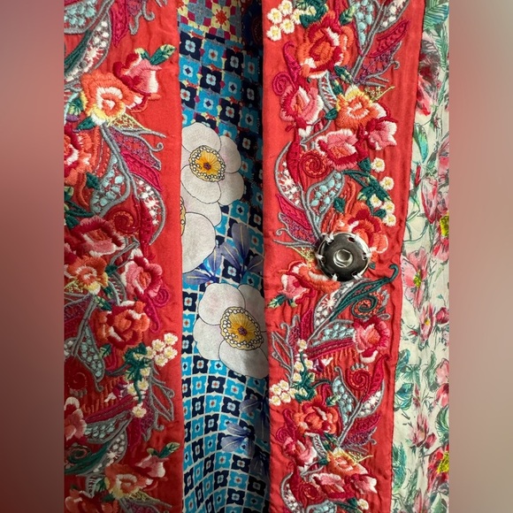 Johnny Was Reversible Onyx Kimono In Multi Print Rare Piece - Picture 13 of 14